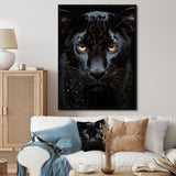 Black White Panther Portrait Vibrant - Black Panther Wall Art