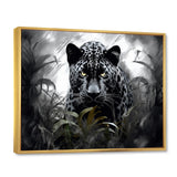 Grey White Panther Silent Majesty - Panther Bedroom Wall Art