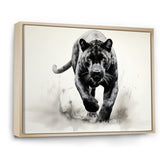 Grey White Panther Silent Stalker Ink - Panther Wall Decor