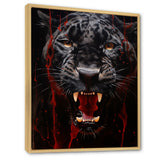 Black Red Panther Stealth And Strength - Panther Wall Decor