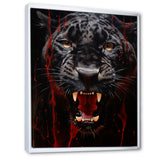 Black Red Panther Stealth And Strength - Panther Wall Decor