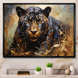 Gold Panther Presence Palette - Panther Large Canvas Wall Art