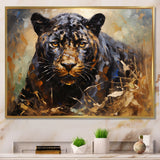 Gold Panther Presence Palette - Panther Large Canvas Wall Art