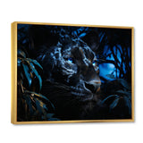 Black Panther Under The Moonlight - Panther Living Room Wall Art
