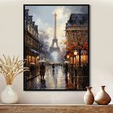 Eiffel Paris In 19 Century - Cityscapes Canvas Wall Art