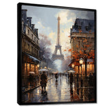 Eiffel Paris In 19 Century - Cityscapes Canvas Wall Art