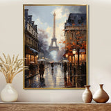 Eiffel Paris In 19 Century - Cityscapes Canvas Wall Art