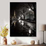 Parisian Moonlit Night I - Cityscapes Canvas Wall Art