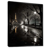 Parisian Moonlit Night I - Cityscapes Canvas Wall Art