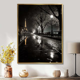 Parisian Moonlit Night I - Cityscapes Canvas Wall Art