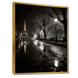 Parisian Moonlit Night I - Cityscapes Canvas Wall Art