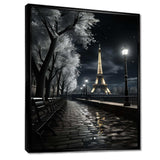 Parisian Moonlit Night II - Cityscapes Canvas Wall Art