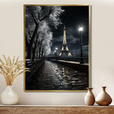 Parisian Moonlit Night II - Cityscapes Canvas Wall Art