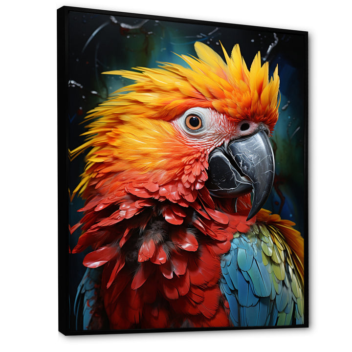 Colorful Parrot Pointillism - Parrot Wall Decor
