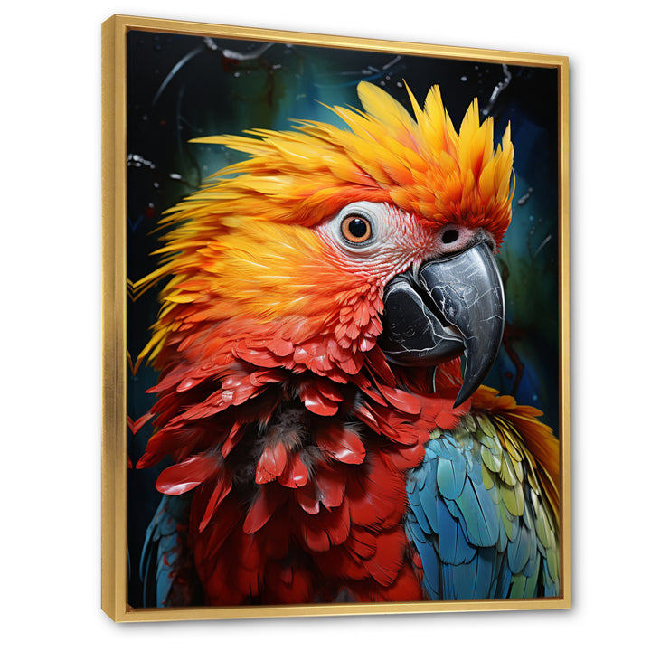 Colorful Parrot Pointillism - Parrot Wall Decor