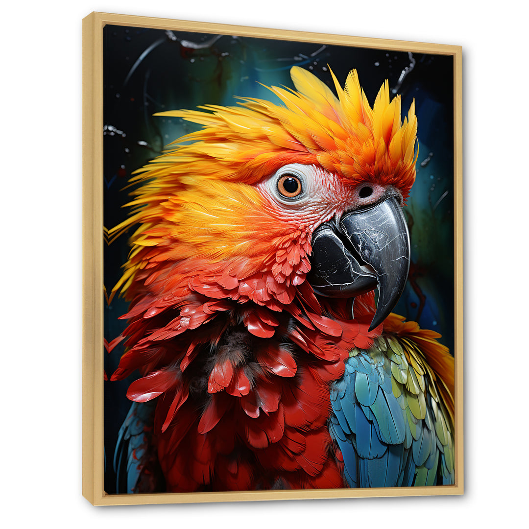 Colorful Parrot Pointillism - Parrot Wall Decor