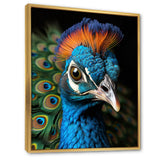 Peacock Animal Portrait - Peacock Canvas Wall Art