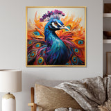 Red Peacock Fauvist Peacock Fauvism - Red Peacock Wall Art