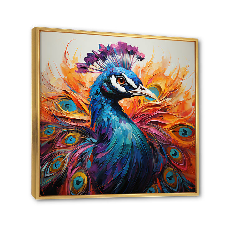 Red Peacock Fauvist Peacock Fauvism - Red Peacock Wall Art