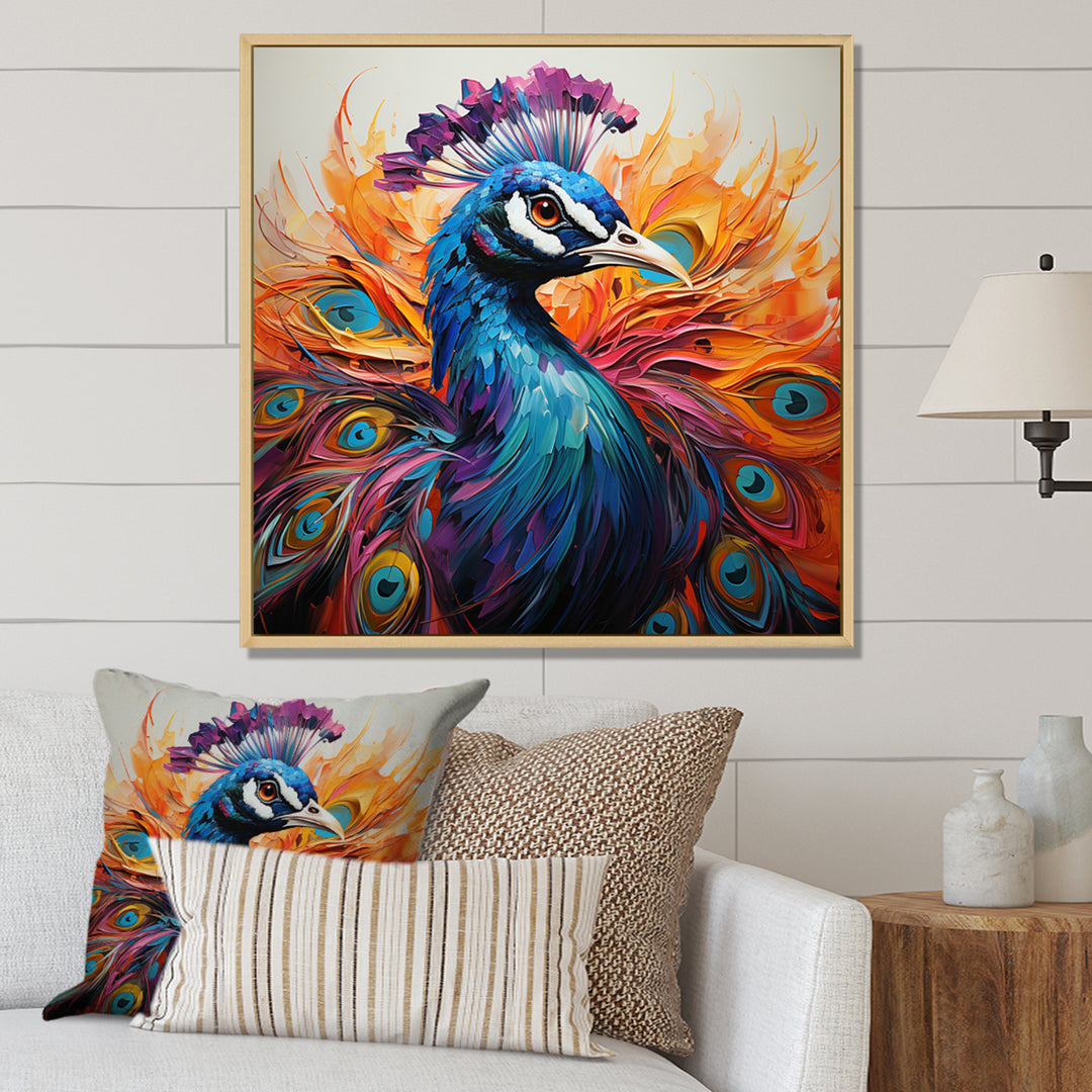Red Peacock Fauvist Peacock Fauvism - Red Peacock Wall Art
