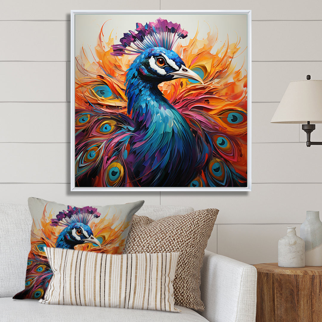 Red Peacock Fauvist Peacock Fauvism - Red Peacock Wall Art