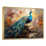 Peacock Expressionist Portrait III - Animals Canvas Wall Art