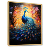 Blue Peacock Luminous - Peacock Home Decor Art