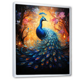 Blue Peacock Luminous - Peacock Home Decor Art