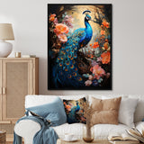 Peacock Luminous - Peacock Living Room Wall Art