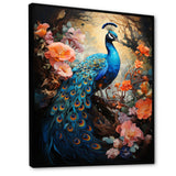 Peacock Luminous - Peacock Living Room Wall Art