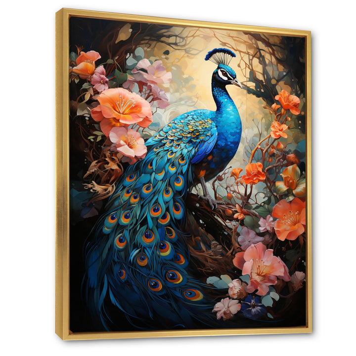 Peacock Luminous - Peacock Living Room Wall Art