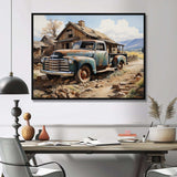 Farm Pickup Truck Elegance - Transportation Canvas Wall Art