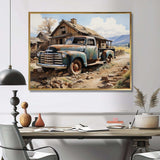 Farm Pickup Truck Elegance - Transportation Canvas Wall Art