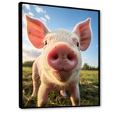 Pink Pig Curious Snout Pig - Pig Home Decor Art