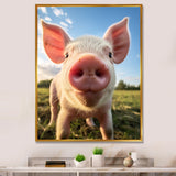 Pink Pig Curious Snout Pig - Pig Home Decor Art