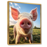Pink Pig Curious Snout Pig - Pig Home Decor Art