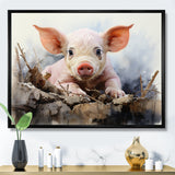 Pig Joyful Oinker - Pig Bedroom Wall Art