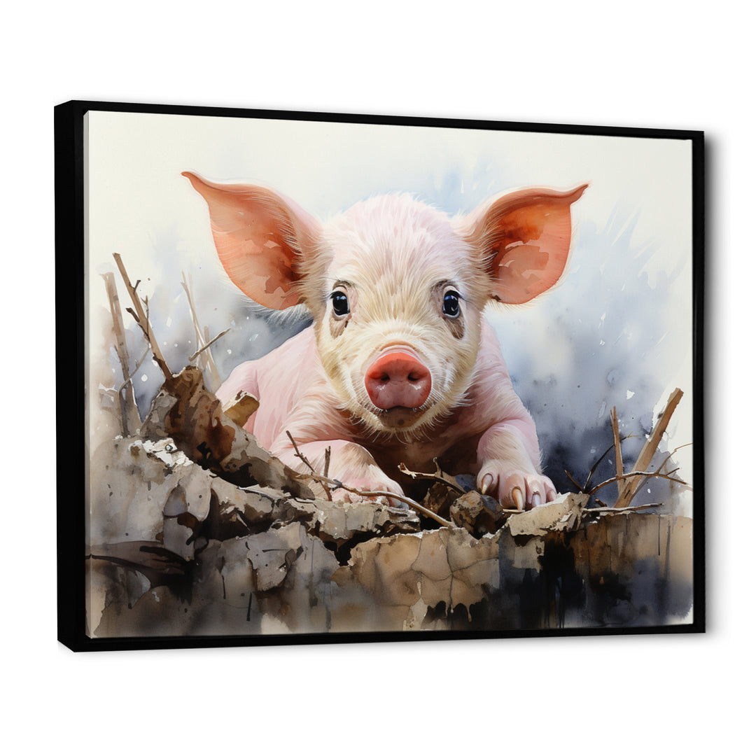 Pig Joyful Oinker - Pig Bedroom Wall Art