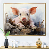Pig Joyful Oinker - Pig Bedroom Wall Art