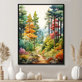 Pine Tree Autumn Symphony III - Floral Canvas Wall Art