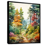 Pine Tree Autumn Symphony III - Floral Canvas Wall Art