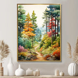 Pine Tree Autumn Symphony III - Floral Canvas Wall Art