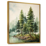 Green Pine Tree Eternal Guardians III - Floral Canvas Wall Art