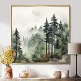 Pine Tree Misty Morning I - Floral Canvas Wall Art