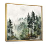 Pine Tree Misty Morning I - Floral Canvas Wall Art