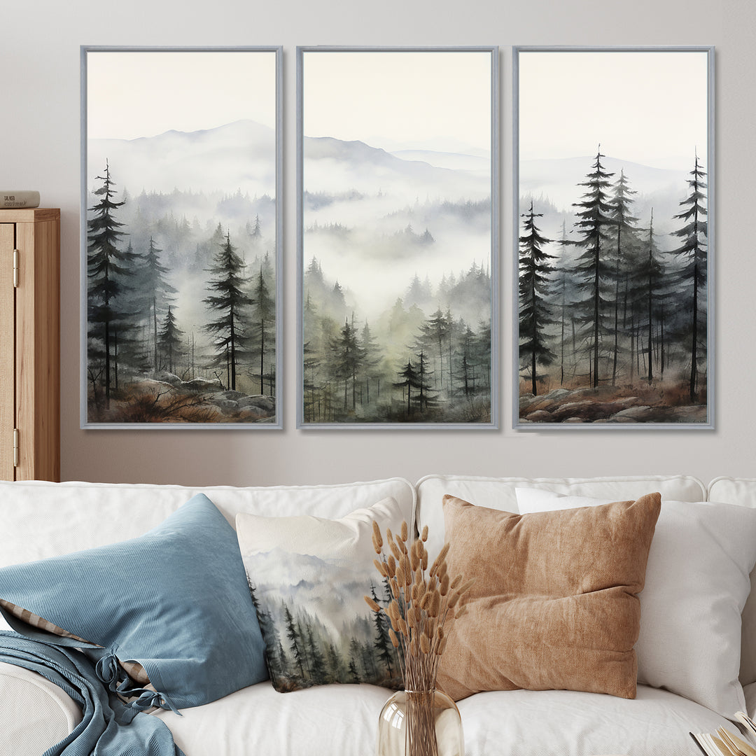 Pine Tree Misty Mountain II - Multi-Panels