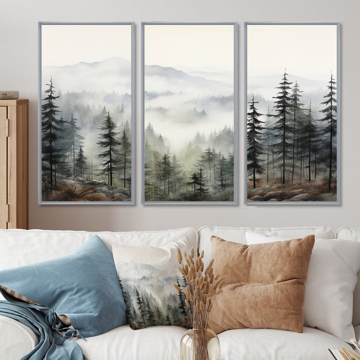 Pine Tree Misty Mountain II - Multi-Panels