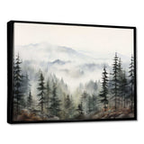 Pine Tree Misty Mountain II - Floral Canvas Wall Art