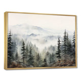 Pine Tree Misty Mountain II - Floral Canvas Wall Art