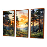 Pine Tree Sunset Glow I - Multi-Panels